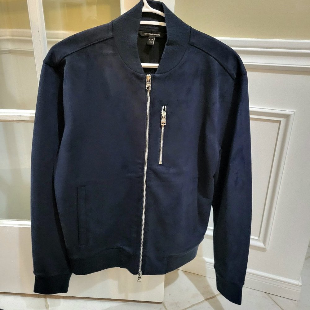 Banana Republic Vegan Suede Bomber Jacket